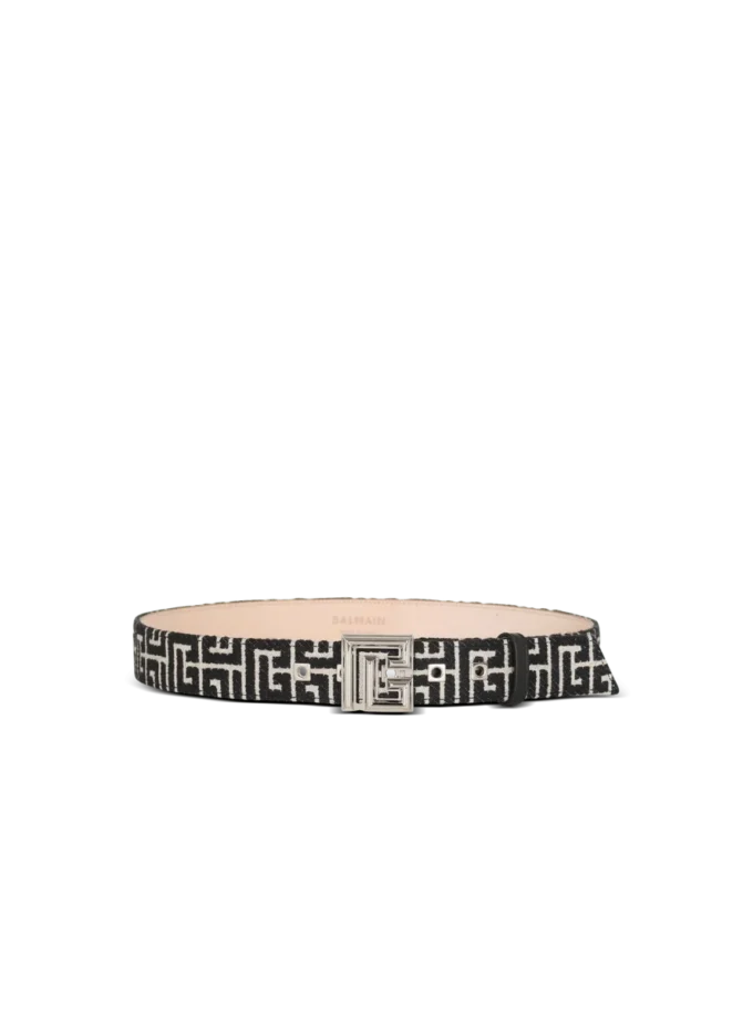PB Belt in monogrammed jacquard