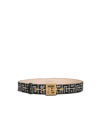 PB Belt in monogrammed jacquard