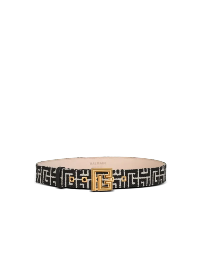 PB Belt in monogrammed jacquard
