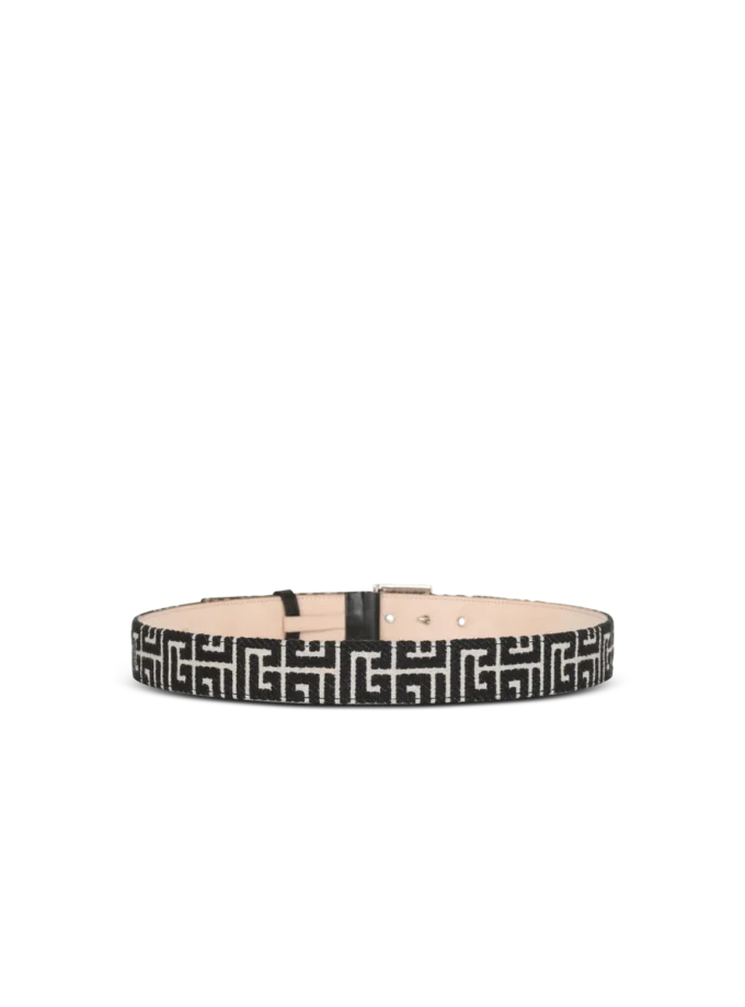 PB Belt in monogrammed jacquard