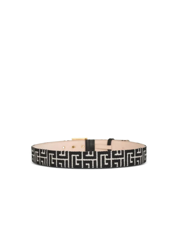 PB Belt in monogrammed jacquard