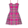 Plaid dress with chain straps Plaid dress with chain straps