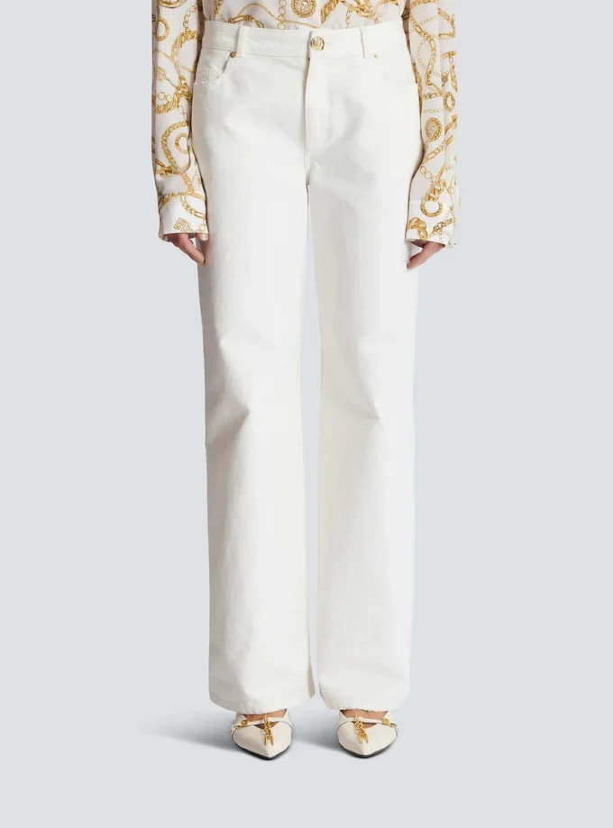 Plain denim straight-fit jeans Plain denim straight-fit jeans
