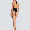 Plain one-piece swimsuit