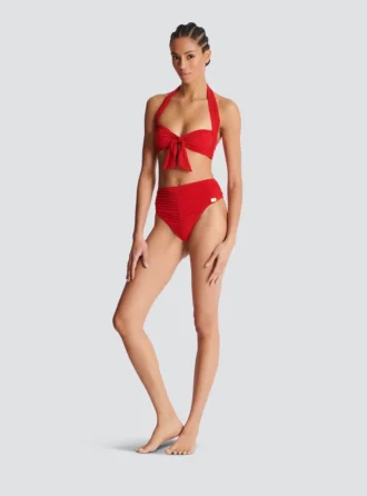 Plain two-piece swimsuit