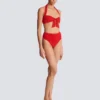 Plain two-piece swimsuit Plain two-piece swimsuit