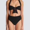 Plain two-piece swimsuit Plain two-piece swimsuit