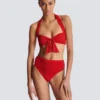 Plain two-piece swimsuit Plain two-piece swimsuit