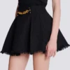 Pleated flared tweed skirt Pleated flared tweed skirt