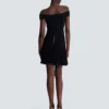 Pleated glitter knit skirt