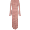 Pleated jersey midi dress
