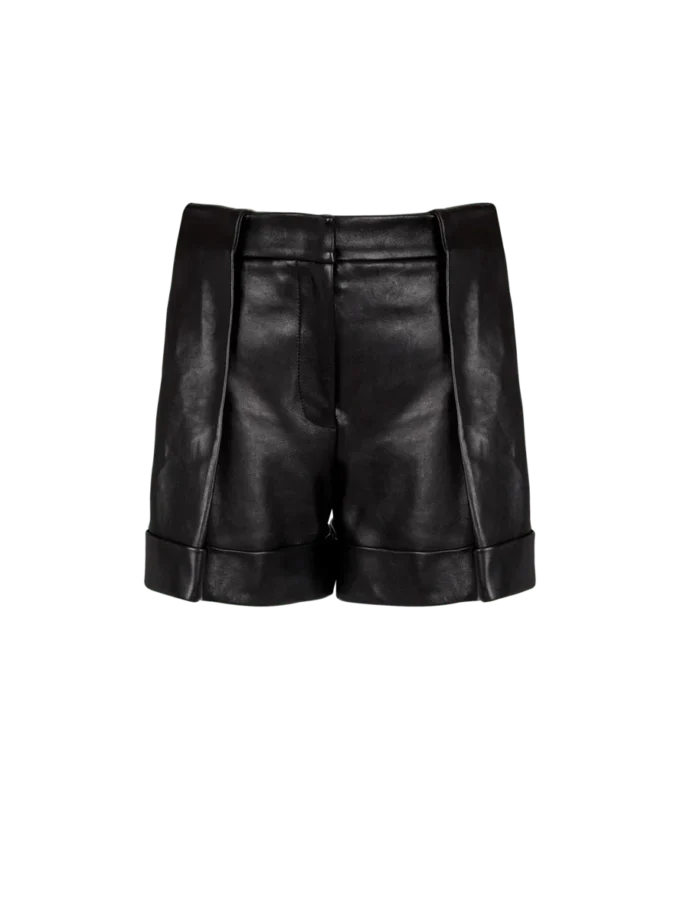 Pleated lambskin shorts Pleated lambskin shorts