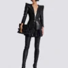 Pleated lambskin shorts Pleated lambskin shorts