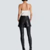 Pleated lambskin shorts Pleated lambskin shorts