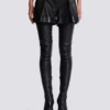 Pleated lambskin shorts Pleated lambskin shorts