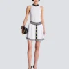 Pleated monogrammed knit skirt Pleated monogrammed knit skirt