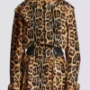 Ponyskin-style leather bomber jacket with leopard pattern Ponyskin-style leather bomber jacket with leopard pattern