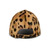 Ponyskin-style leather cap with leopard pattern