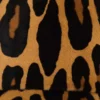 Ponyskin-style leather cap with leopard pattern