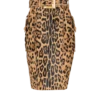 Ponyskin-style leather midi skirt with leopard pattern Ponyskin-style leather midi skirt with leopard pattern