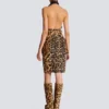 Ponyskin-style leather midi skirt with leopard pattern Ponyskin-style leather midi skirt with leopard pattern