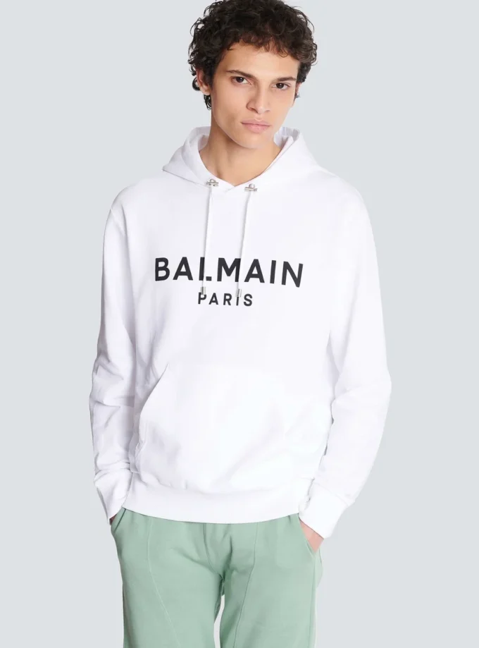 Printed Balmain Paris hoodie