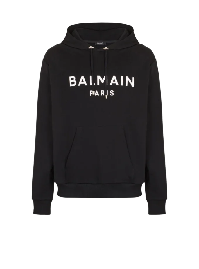 Printed cotton hoodie