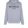 Printed cotton hoodie