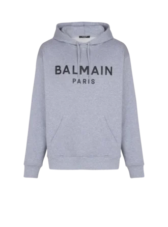 Printed cotton hoodie