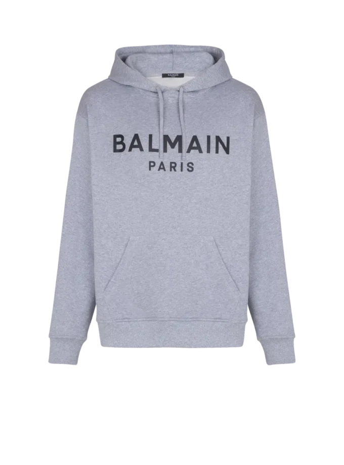 Printed cotton hoodie