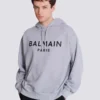 Printed cotton hoodie