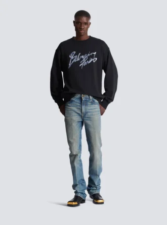 Printed cotton sweatshirt