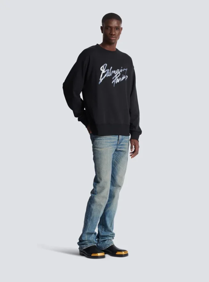 Printed cotton sweatshirt