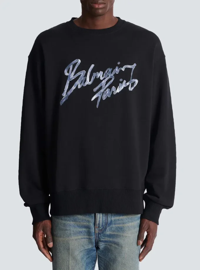 Printed cotton sweatshirt