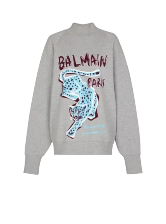Printed fleece sweatshirt