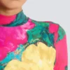 Printed high-neck top