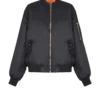 Printed nylon bomber jacket