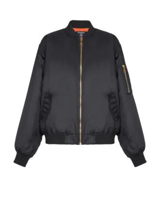 Printed nylon bomber jacket