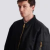 Printed nylon bomber jacket
