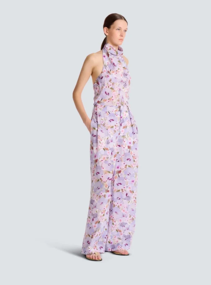 Printed Poppy Flower trousers