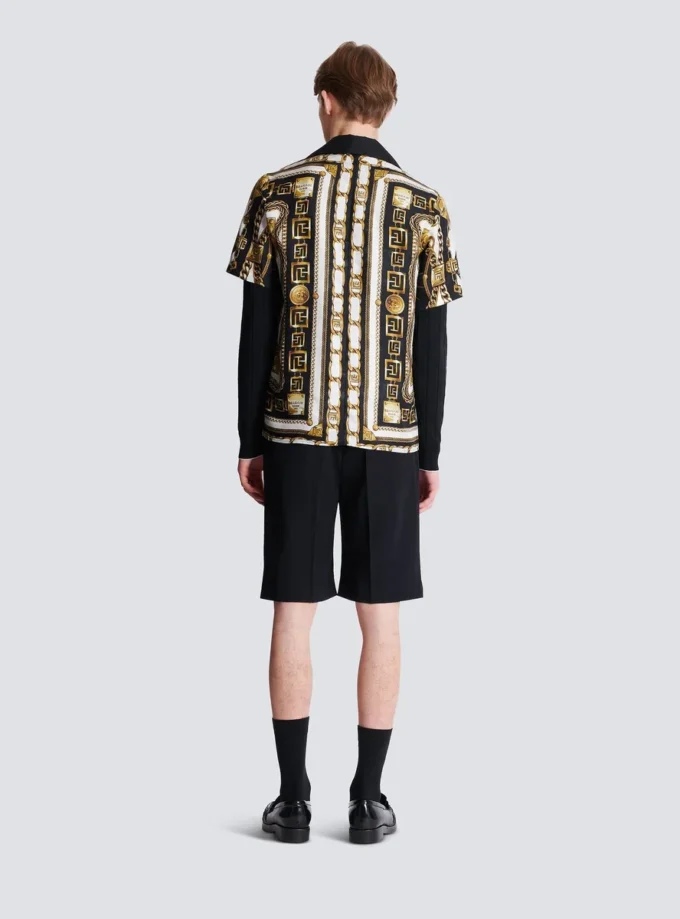 Printed pyjama shirt with Foulard Chaînes pattern Printed pyjama shirt with Foulard Chaînes pattern