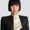 Printed silk bandana with Balmain Chains pattern