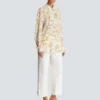 Printed silk shirt with Balmain Chains pattern