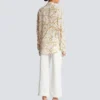 Printed silk shirt with Balmain Chains pattern