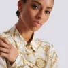 Printed silk shirt with Balmain Chains pattern