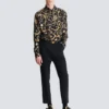 Printed silk shirt with Chaînes pattern Printed silk shirt with Chaînes pattern