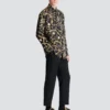 Printed silk shirt with Chaînes pattern Printed silk shirt with Chaînes pattern