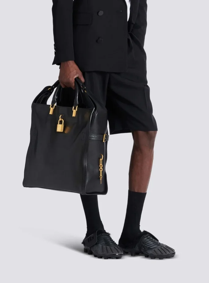 Pulse Large waxed calfskin leather tote bag Pulse Large waxed calfskin leather tote bag