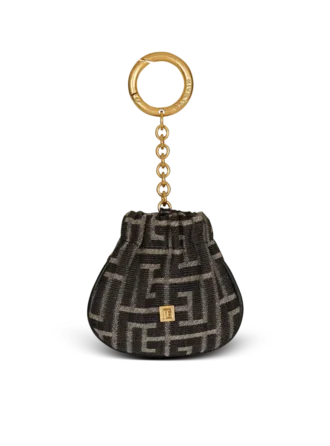 Pulse monogram jacquard key ring