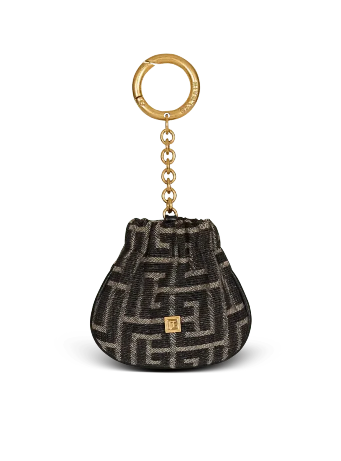 Pulse monogram jacquard key ring